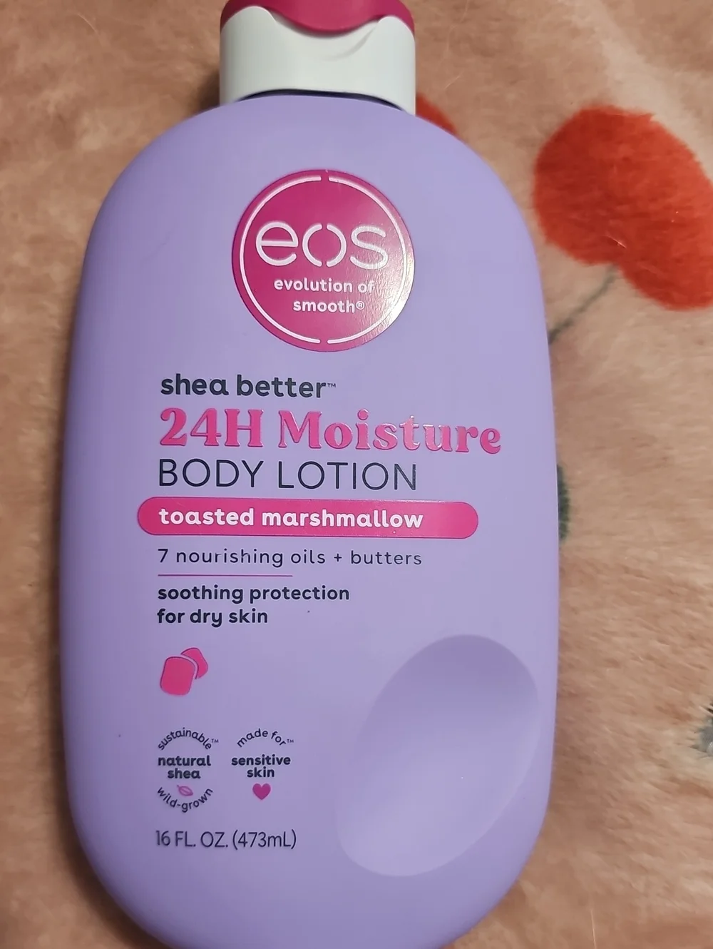 eos Purple Shea Better 24H Moisture Body Lotion - Toasted Marshmallow Scent